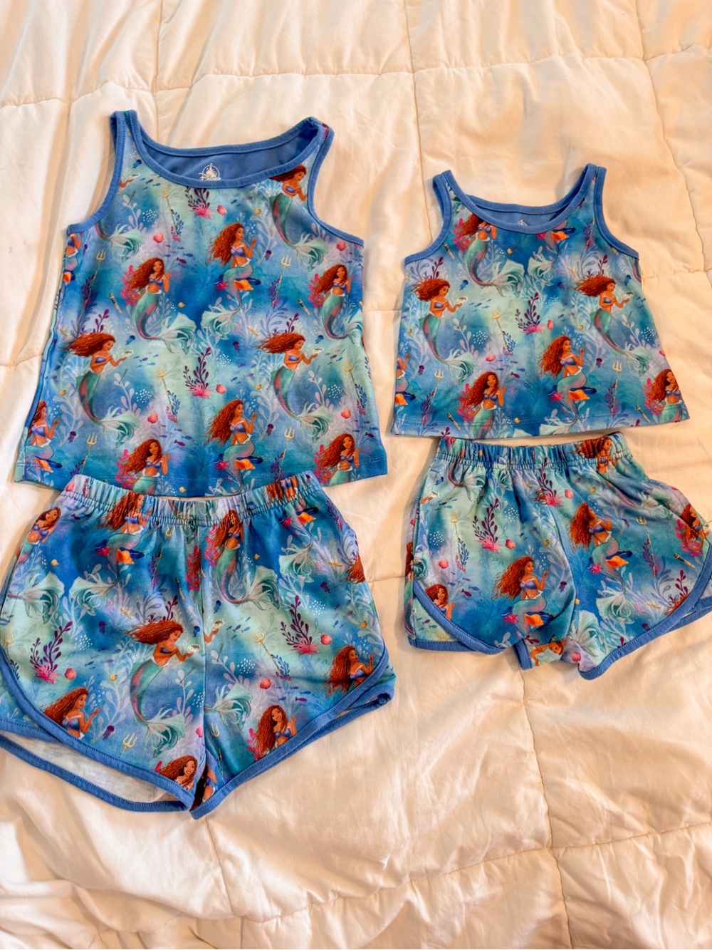 Live Action Little Mermaid Matching Kids Pajama Sets - Sizes 2 and 5/6